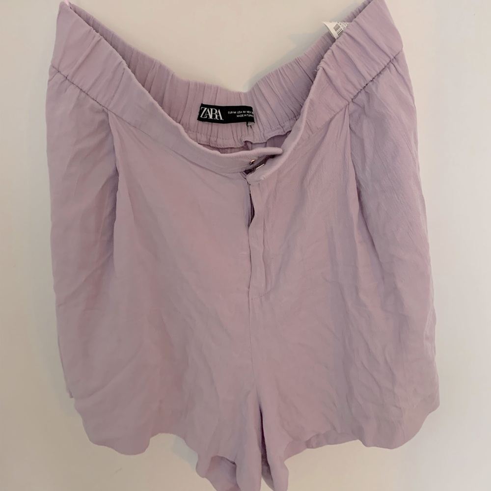 Zara Purple flowy shorts